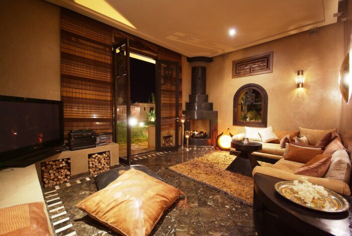 Hébergement Marrakech - Villa malika silvana salon intérieur